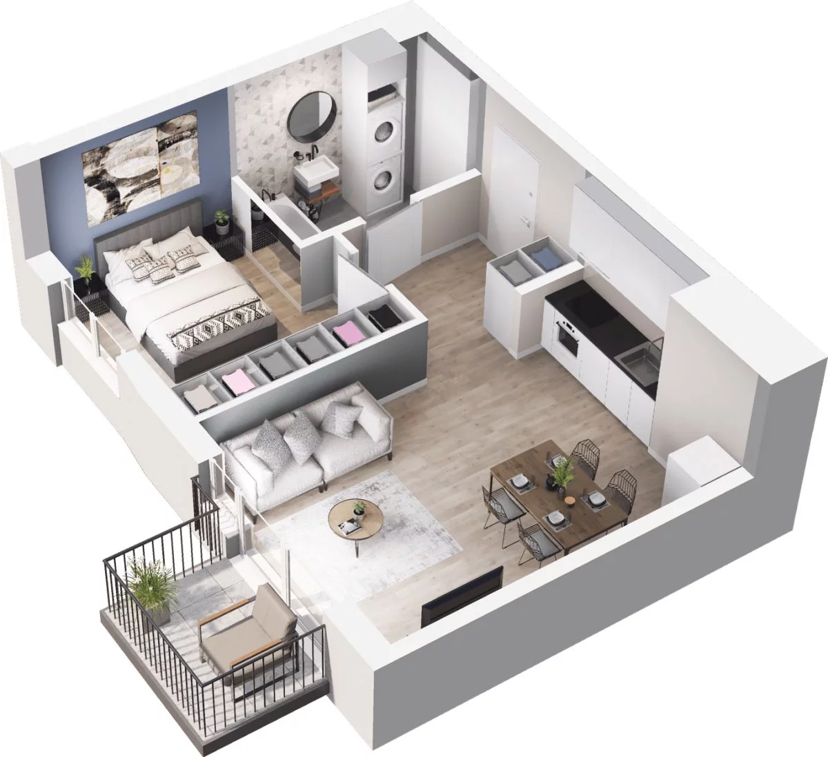 2 pokoje, mieszkanie 42,75 m², piętro 2, oferta nr W/3/39, Welocity Wiczlino, Gdynia, Chwarzno-Wiczlino, ul. Jana Kazimierza