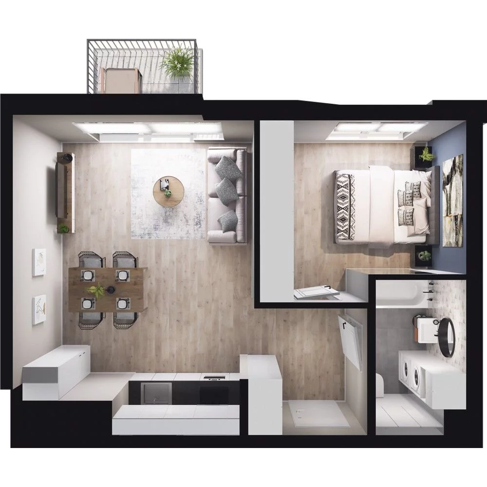 2 pokoje, mieszkanie 42,75 m², piętro 2, oferta nr W/3/39, Welocity Wiczlino, Gdynia, Chwarzno-Wiczlino, ul. Jana Kazimierza