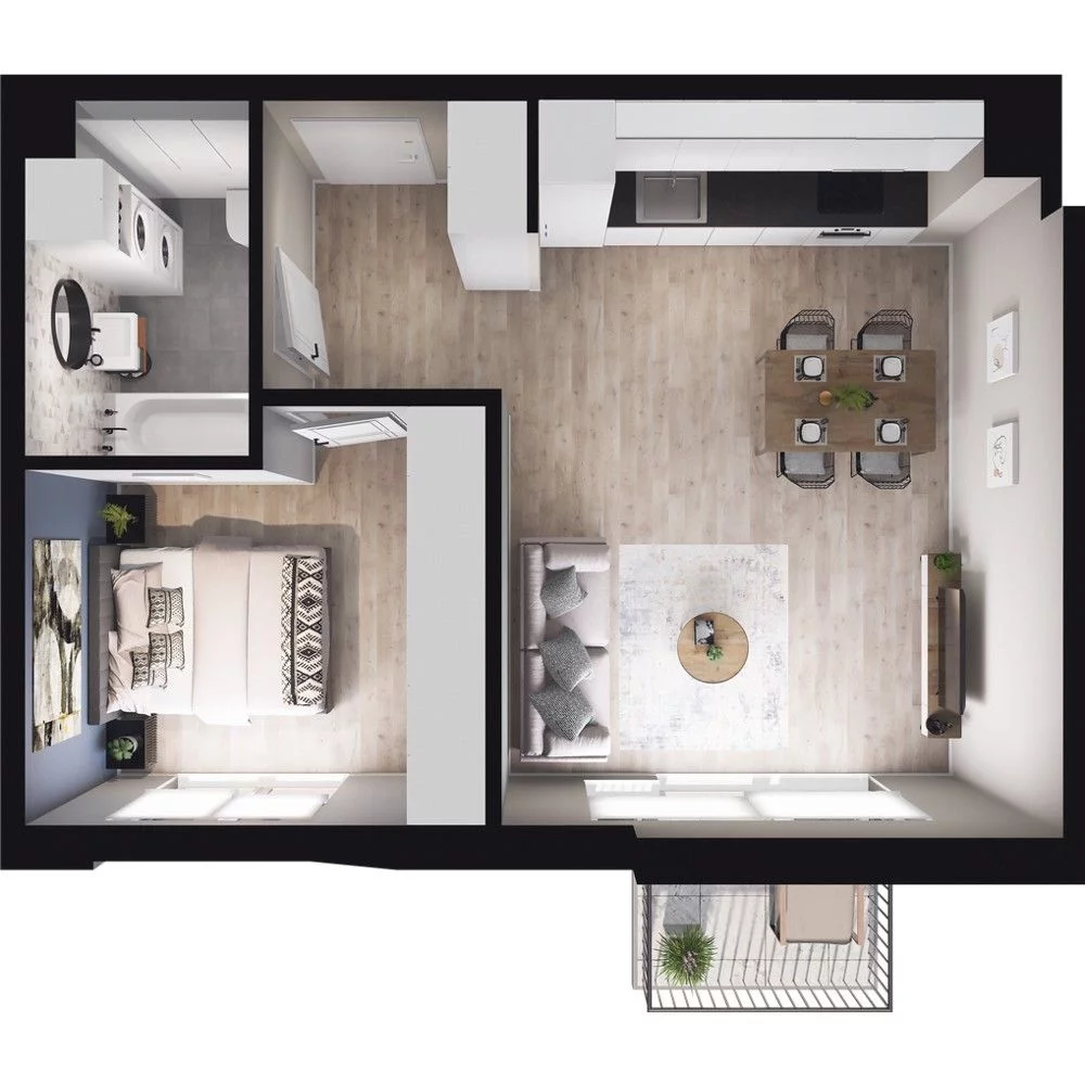2 pokoje, mieszkanie 43,99 m², piętro 2, oferta nr W/3/47, Welocity Wiczlino, Gdynia, Chwarzno-Wiczlino, ul. Jana Kazimierza