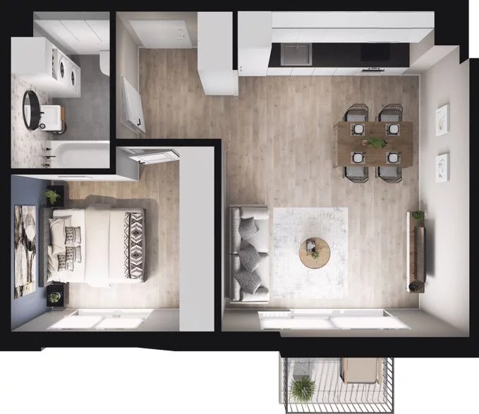 2 pokoje, mieszkanie 43,99 m², piętro 2, oferta nr W/3/47, Welocity Wiczlino, Gdynia, Chwarzno-Wiczlino, ul. Jana Kazimierza