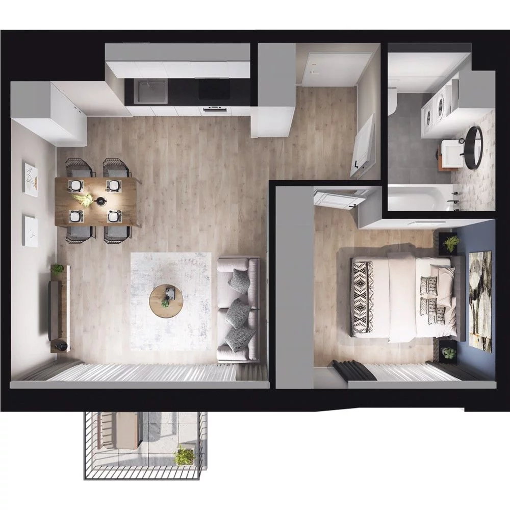 Mieszkanie 43,34 m², piętro 1, oferta nr W/3/28, Welocity Wiczlino, Gdynia, Chwarzno-Wiczlino, ul. Jana Kazimierza