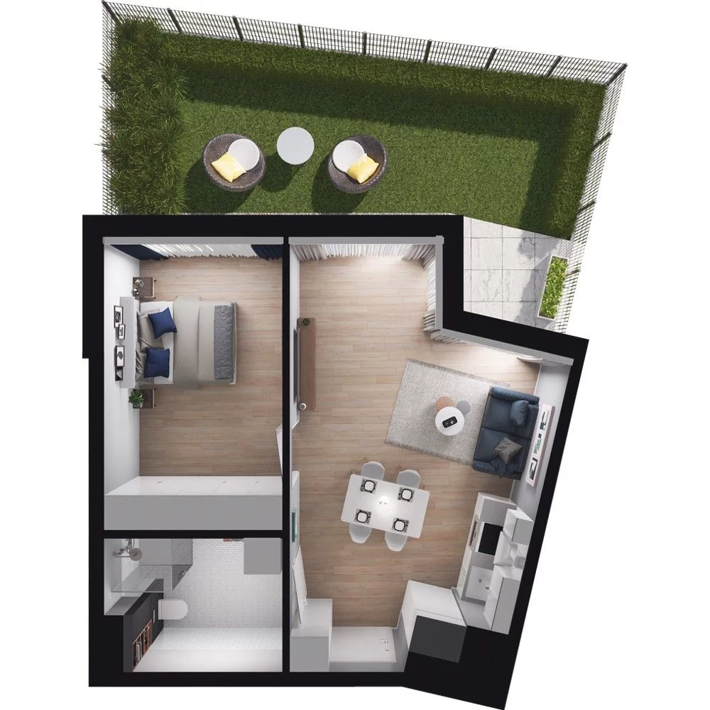 2 pokoje, mieszkanie 45,78 m², piętro 1, oferta nr WO/O18/10, Wiszące Ogrody, Gdańsk, Jasień, Kiełpinek, ul. Przytulna