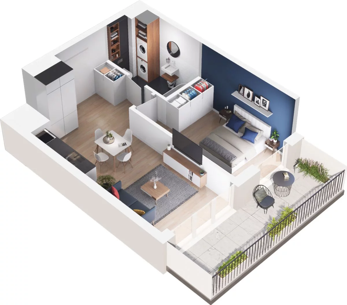 2 pokoje, mieszkanie 39,21 m², piętro 4, oferta nr WO/O16/43, Wiszące Ogrody, Gdańsk, Jasień, Kiełpinek, ul. Przytulna