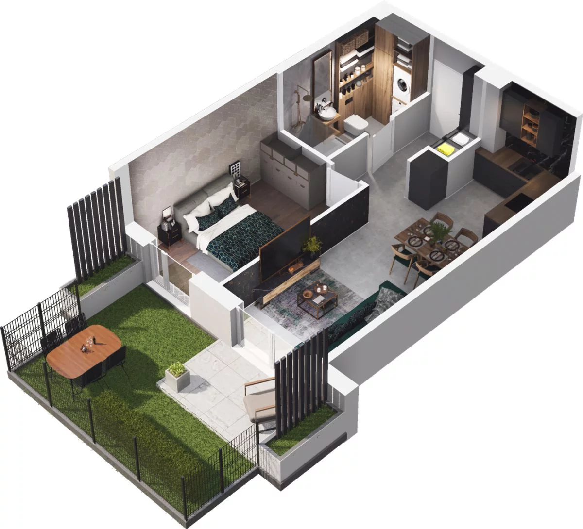 2 pokoje, mieszkanie 42,59 m², parter, oferta nr WO/T/13/10, Wiszące Ogrody, Gdańsk, Jasień, Kiełpinek, ul. Przytulna