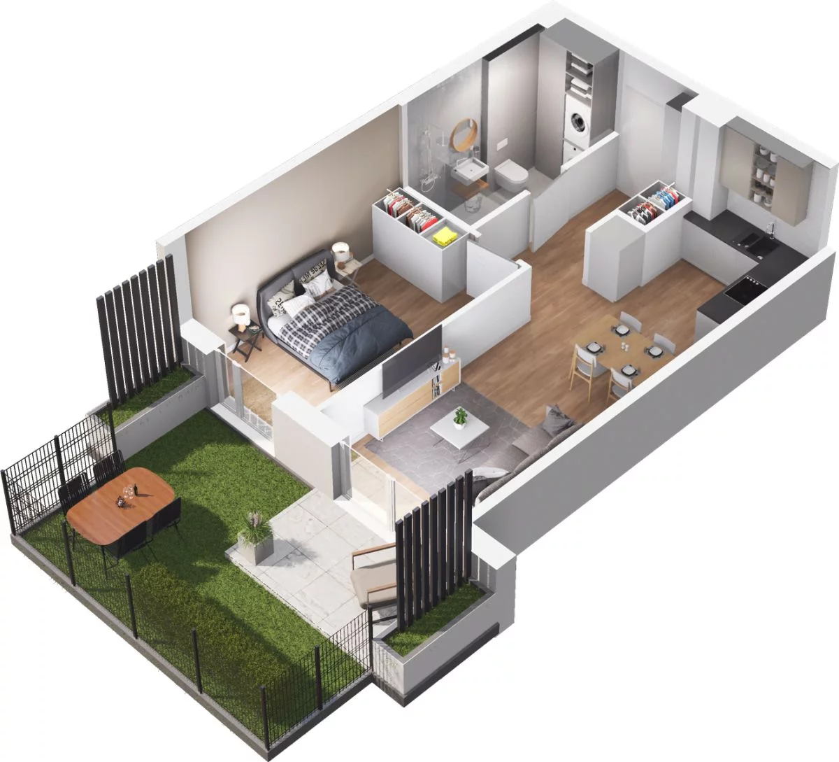 2 pokoje, mieszkanie 42,59 m², parter, oferta nr WO/T/13/10, Wiszące Ogrody, Gdańsk, Jasień, Kiełpinek, ul. Przytulna