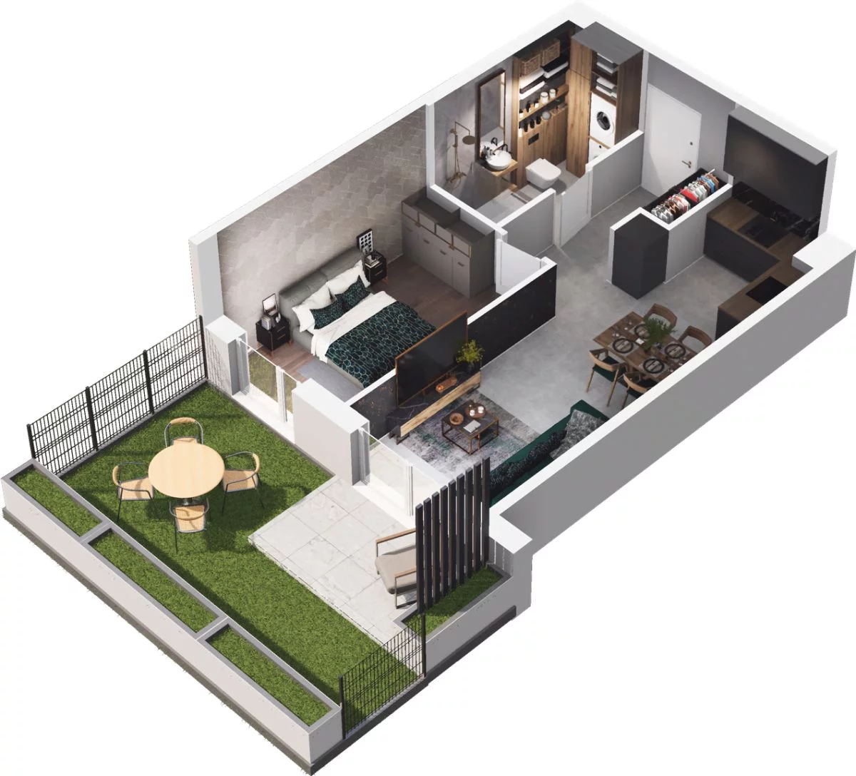 2 pokoje, mieszkanie 42,64 m², parter, oferta nr WO/T/13/11, Wiszące Ogrody, Gdańsk, Jasień, Kiełpinek, ul. Przytulna