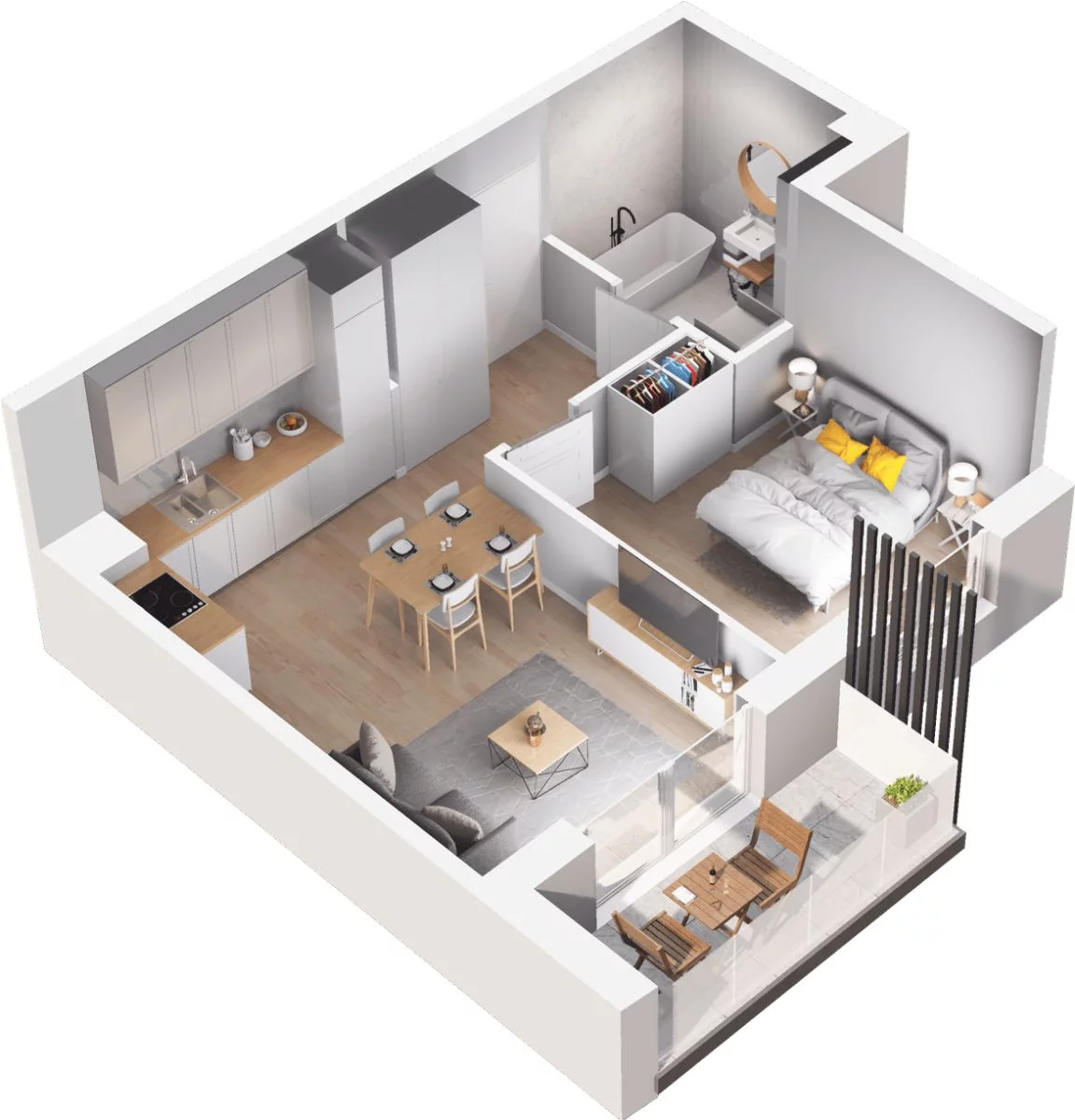 2 pokoje, mieszkanie 39,11 m², piętro 3, oferta nr WO/T/13/36, Wiszące Ogrody, Gdańsk, Jasień, Kiełpinek, ul. Przytulna