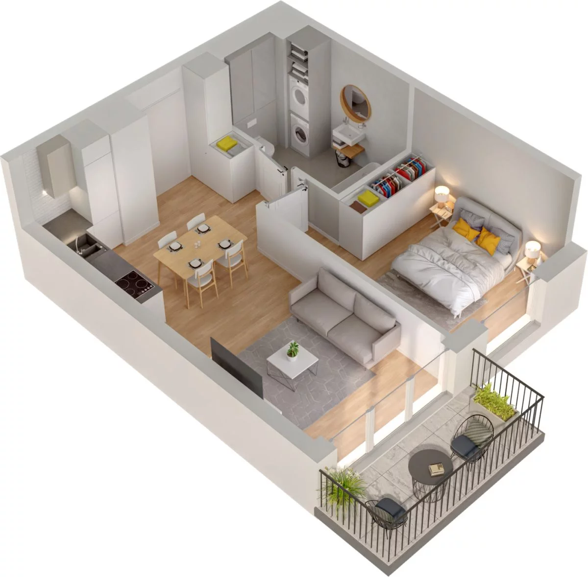2 pokoje, mieszkanie 40,15 m², piętro 1, oferta nr WO/P33/23, Wiszące Ogrody, Gdańsk, Jasień, Kiełpinek, ul. Przytulna
