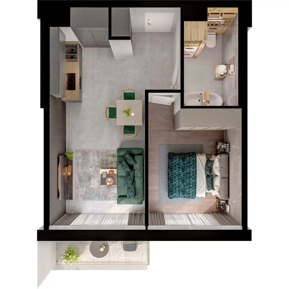 2 pokoje, mieszkanie 40,53 m², piętro 2, oferta nr WO/P31/30, Wiszące Ogrody, Gdańsk, Jasień, Kiełpinek, ul. Przytulna