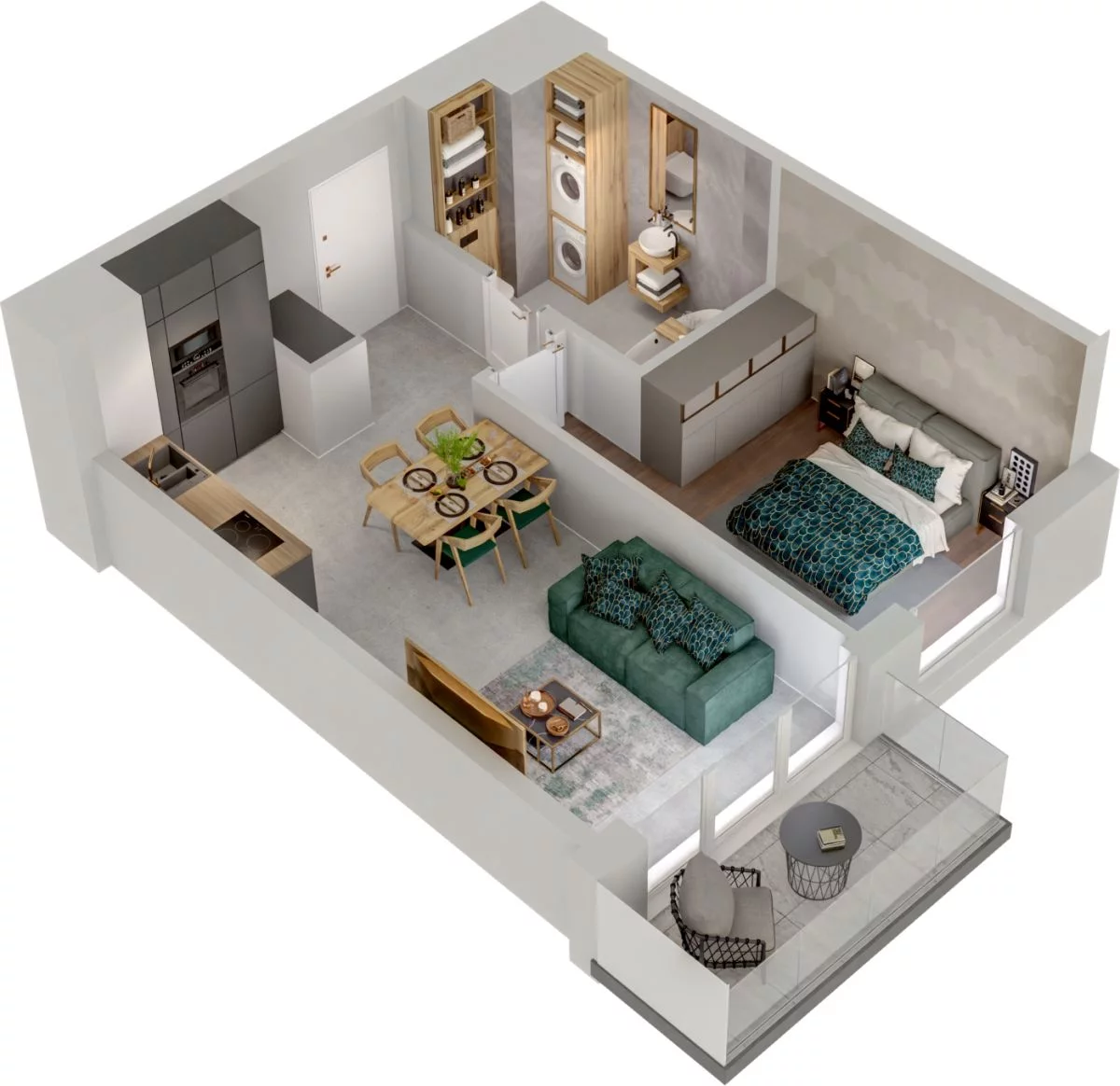 2 pokoje, mieszkanie 40,10 m², piętro 2, oferta nr WO/P31/35, Wiszące Ogrody, Gdańsk, Jasień, Kiełpinek, ul. Przytulna