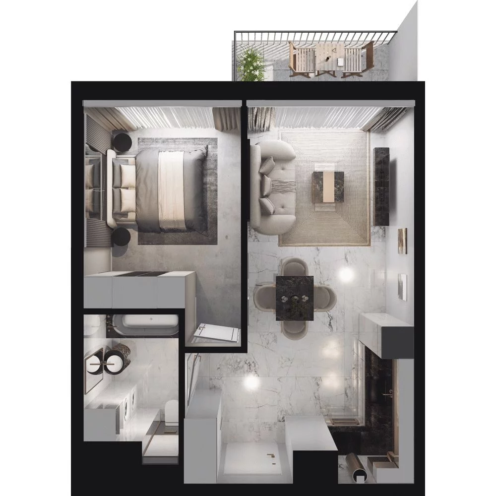 2 pokoje, mieszkanie 39,84 m², piętro 2, oferta nr WO/P35/35, Wiszące Ogrody, Gdańsk, Jasień, Kiełpinek, ul. Przytulna