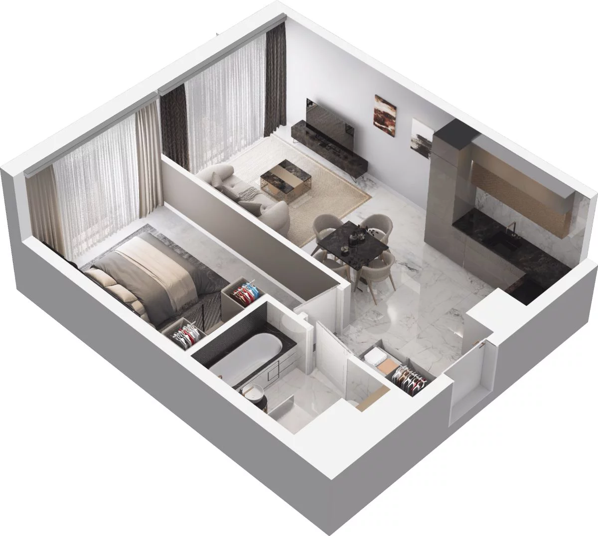 2 pokoje, mieszkanie 39,84 m², piętro 2, oferta nr WO/P35/35, Wiszące Ogrody, Gdańsk, Jasień, Kiełpinek, ul. Przytulna