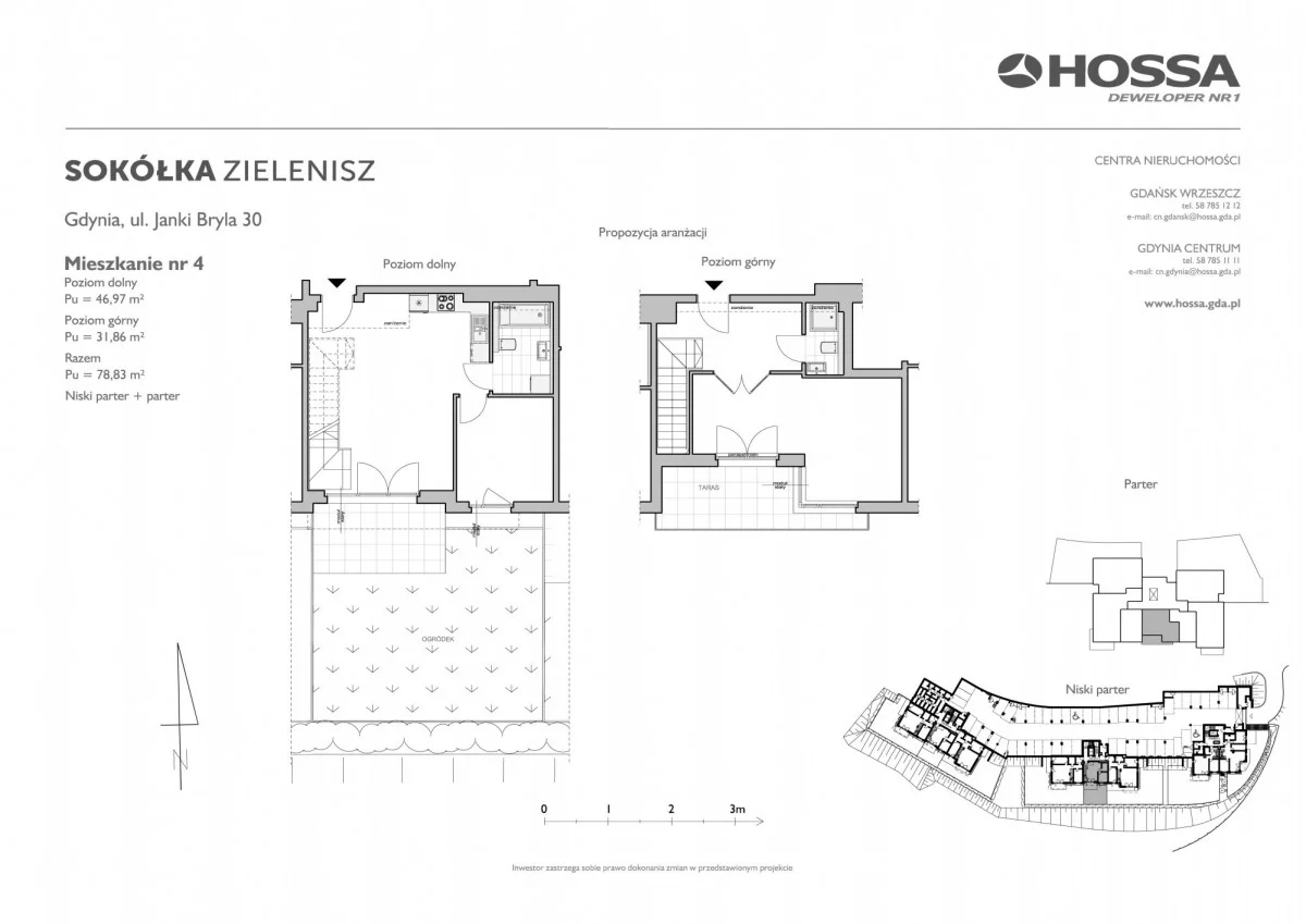 Mieszkanie 78,83 m², parter, oferta nr SZ/JB/30/4, Sokółka Zielenisz, Gdynia, Chwarzno-Wiczlino, ul. bpa Baranauskasa