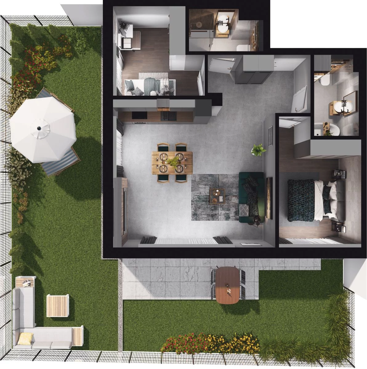 3 pokoje, mieszkanie 68,29 m², parter, oferta nr WL/D31/3, Wiczlino Lyceum, Gdynia, Chwarzno-Wiczlino, Wiczlino, ul. Danusi 31 