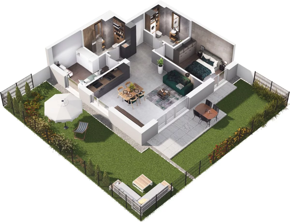 3 pokoje, mieszkanie 68,29 m², parter, oferta nr WL/D31/3, Wiczlino Lyceum, Gdynia, Chwarzno-Wiczlino, Wiczlino, ul. Danusi 31 