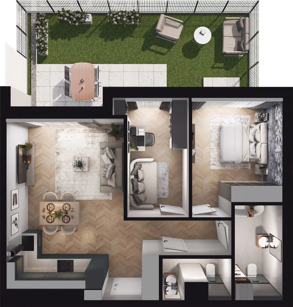 3 pokoje, mieszkanie 59,93 m², parter, oferta nr WL/ZB7/10, Wiczlino Lyceum, Gdynia, Chwarzno-Wiczlino, Wiczlino, ul. Danusi 31 