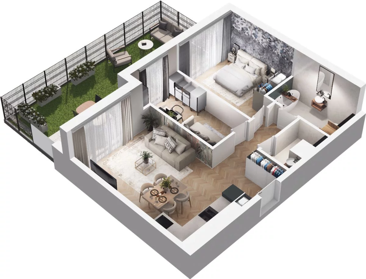 3 pokoje, mieszkanie 59,93 m², parter, oferta nr WL/ZB7/10, Wiczlino Lyceum, Gdynia, Chwarzno-Wiczlino, Wiczlino, ul. Danusi 31 