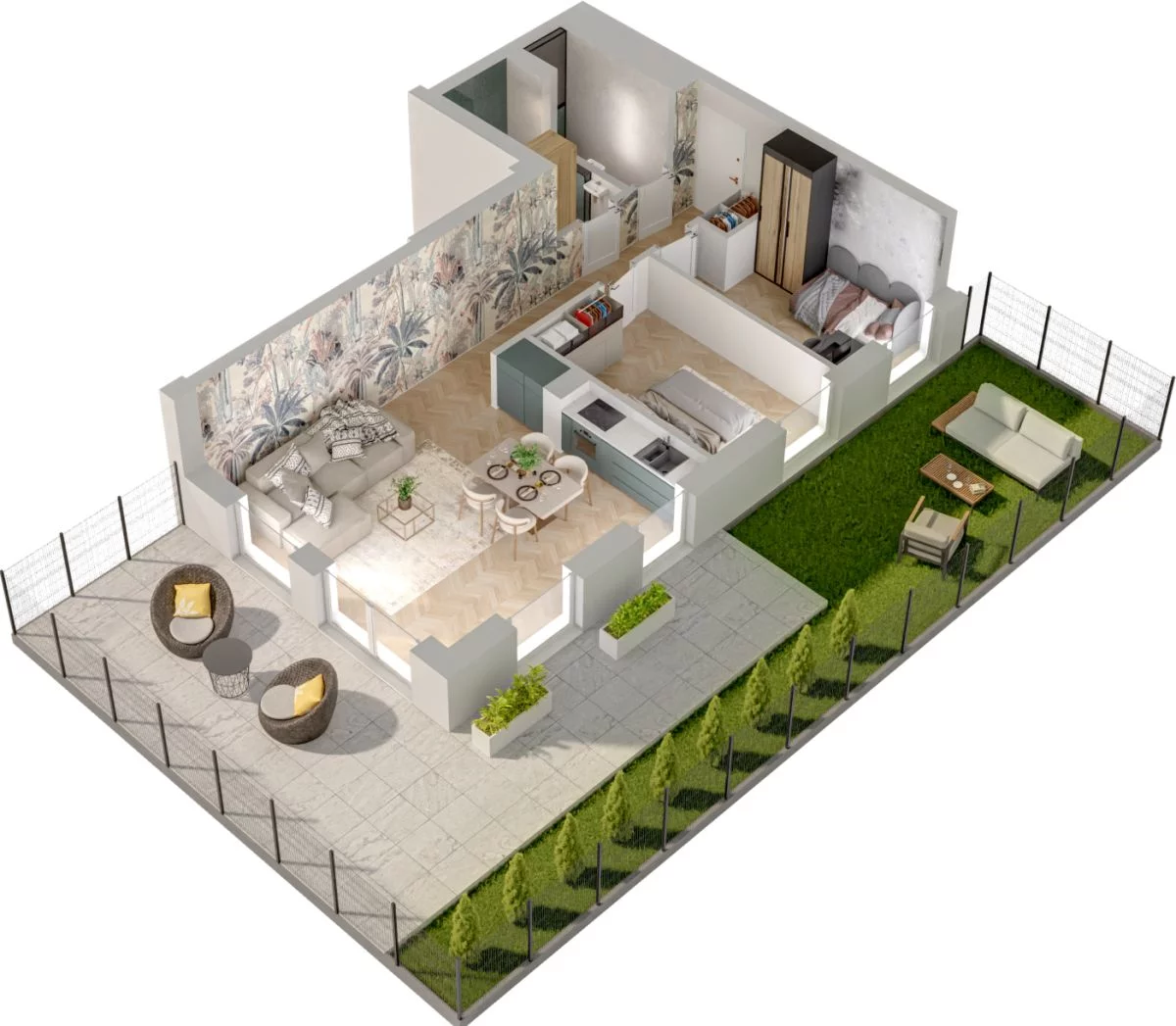 3 pokoje, mieszkanie 60,47 m², piętro 1, oferta nr WL/D33/6, Wiczlino Lyceum, Gdynia, Chwarzno-Wiczlino, Wiczlino, ul. Danusi 31 