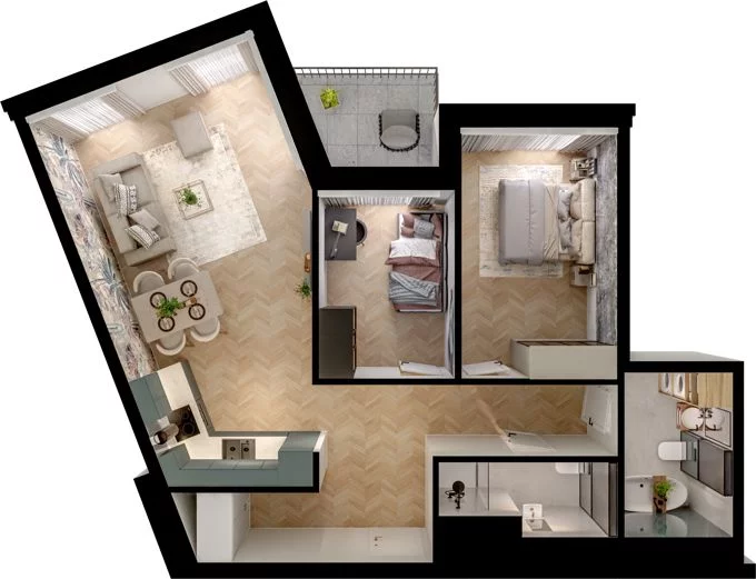 3 pokoje, mieszkanie 69,05 m², piętro 2, oferta nr WL/D33/25, Wiczlino Lyceum, Gdynia, Chwarzno-Wiczlino, Wiczlino, ul. Danusi 31 