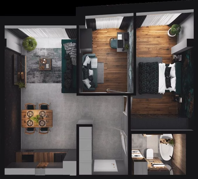 3 pokoje, mieszkanie 56,35 m², piętro 17, oferta nr CP/R7/172, Centralpark, Gdańsk, Piecki-Migowo, Morena, ul. Franciszka Rakoczego