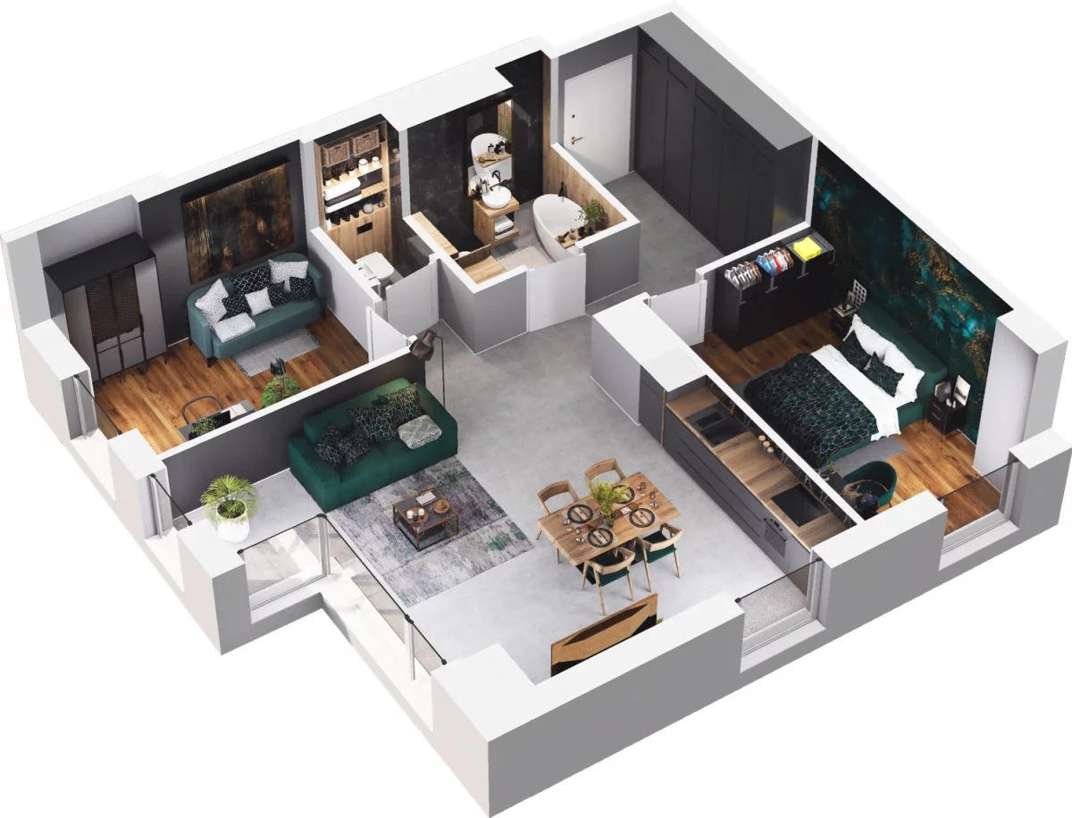 3 pokoje, mieszkanie 71,64 m², piętro 8, oferta nr CP/R7/85, Centralpark, Gdańsk, Piecki-Migowo, Morena, ul. Franciszka Rakoczego