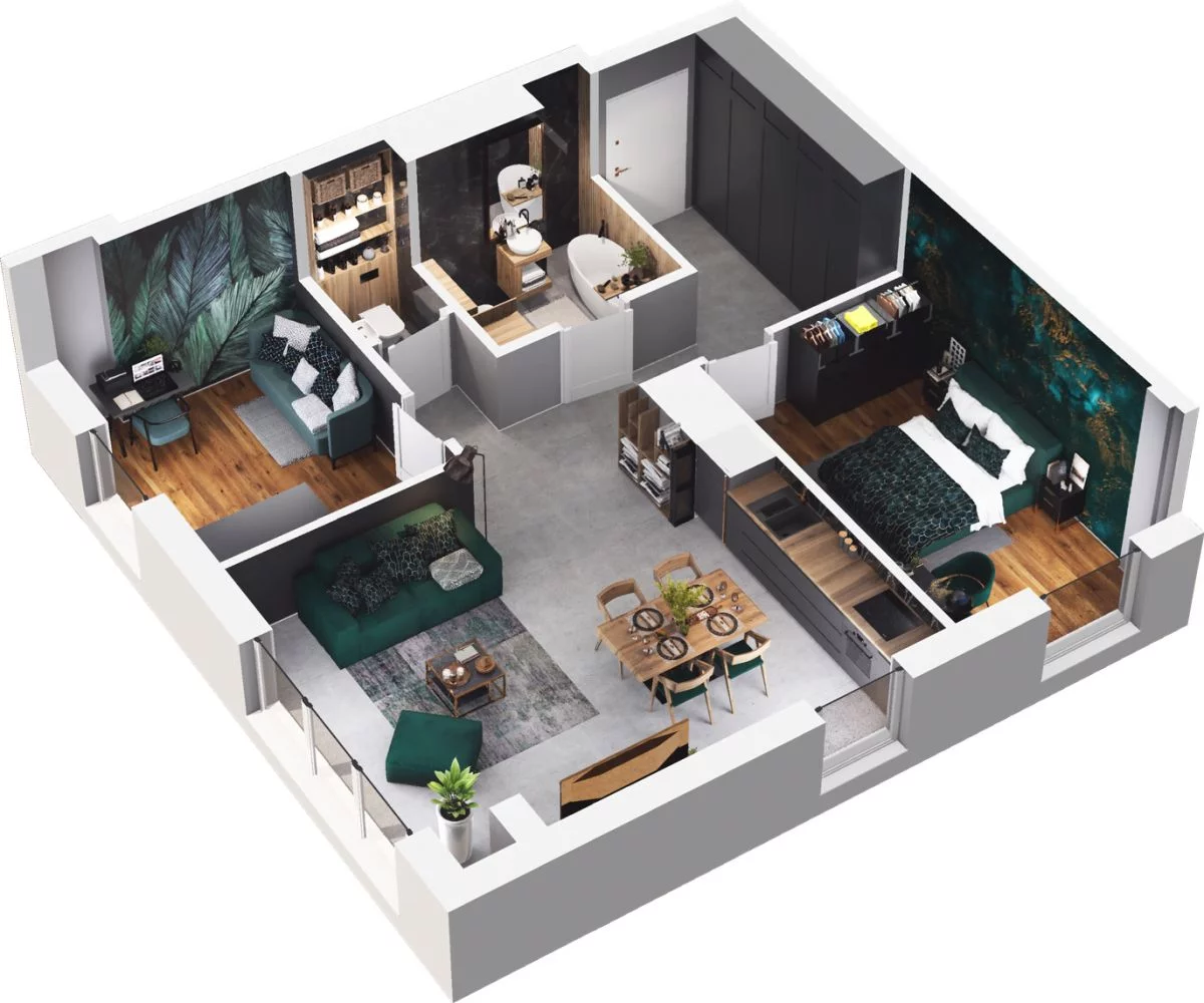 3 pokoje, mieszkanie 68,42 m², piętro 17, oferta nr CP/R7/175, Centralpark, Gdańsk, Piecki-Migowo, Morena, ul. Franciszka Rakoczego