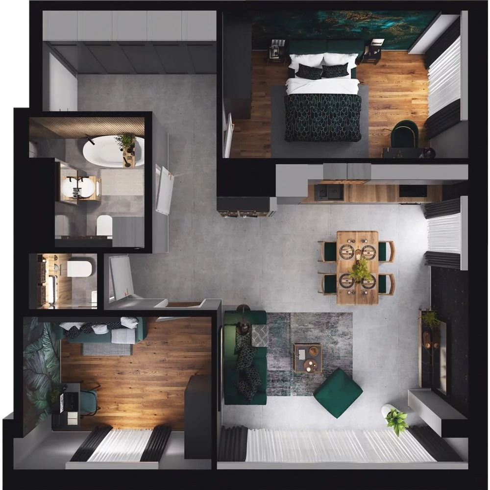 3 pokoje, mieszkanie 68,42 m², piętro 17, oferta nr CP/R7/175, Centralpark, Gdańsk, Piecki-Migowo, Morena, ul. Franciszka Rakoczego