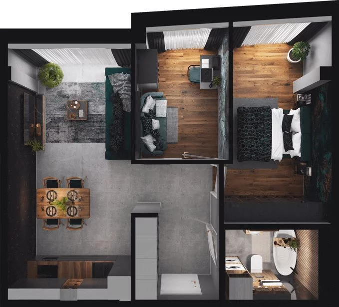 3 pokoje, mieszkanie 56,35 m², piętro 18, oferta nr CP/R7/182, Centralpark, Gdańsk, Piecki-Migowo, Morena, ul. Franciszka Rakoczego