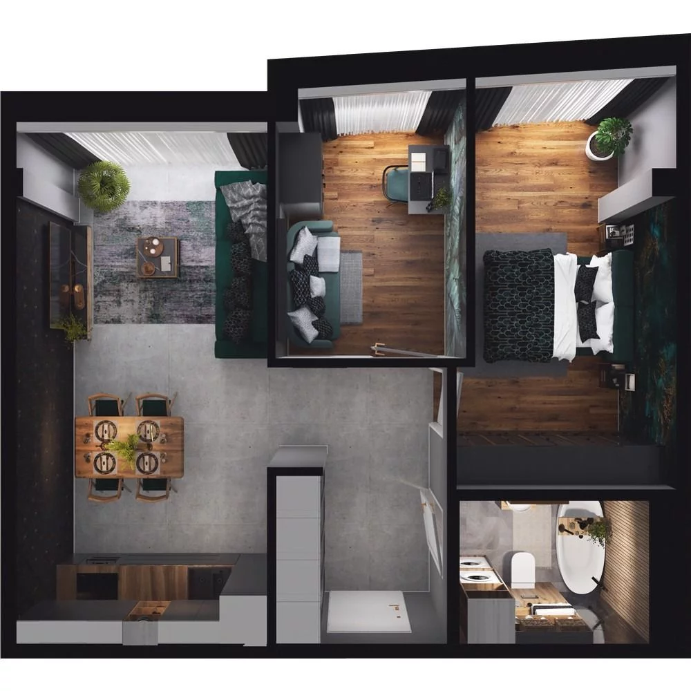 3 pokoje, mieszkanie 56,35 m², piętro 18, oferta nr CP/R7/182, Centralpark, Gdańsk, Piecki-Migowo, Morena, ul. Franciszka Rakoczego