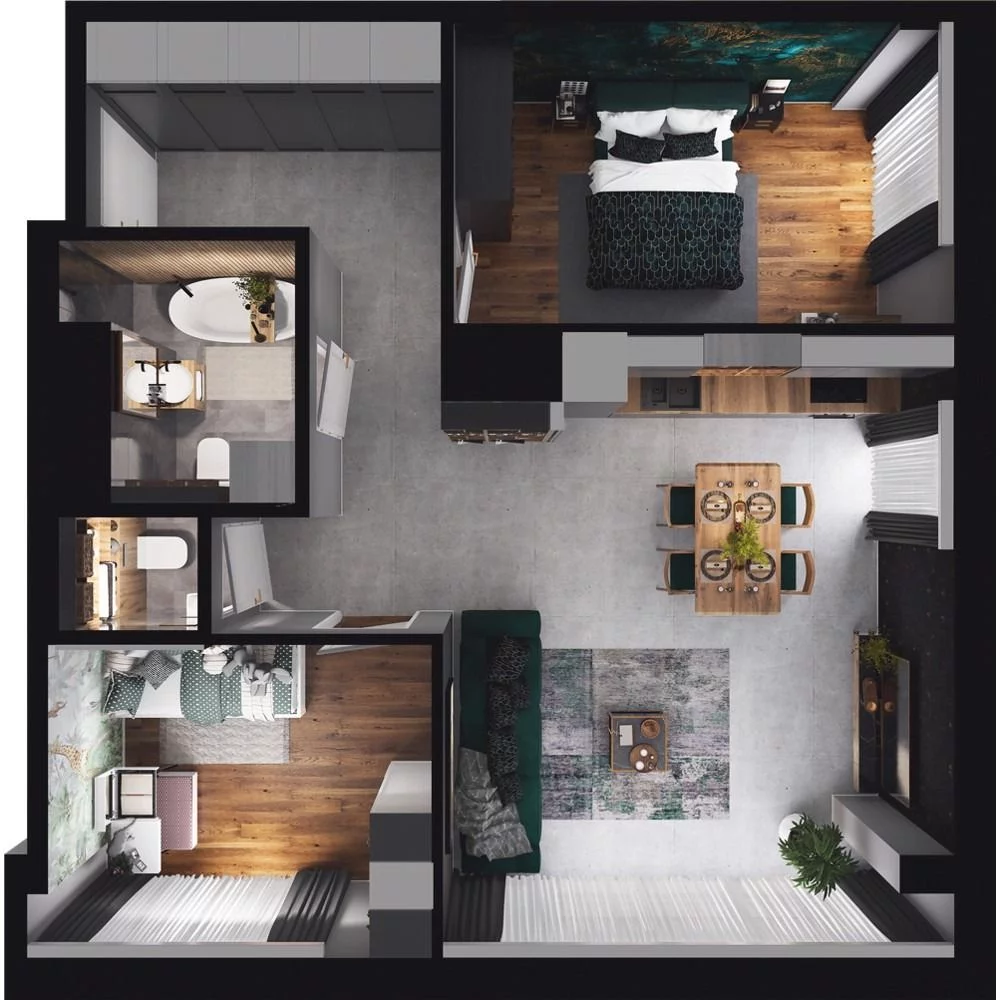 3 pokoje, mieszkanie 68,42 m², piętro 18, oferta nr CP/R7/185, Centralpark, Gdańsk, Piecki-Migowo, Morena, ul. Franciszka Rakoczego