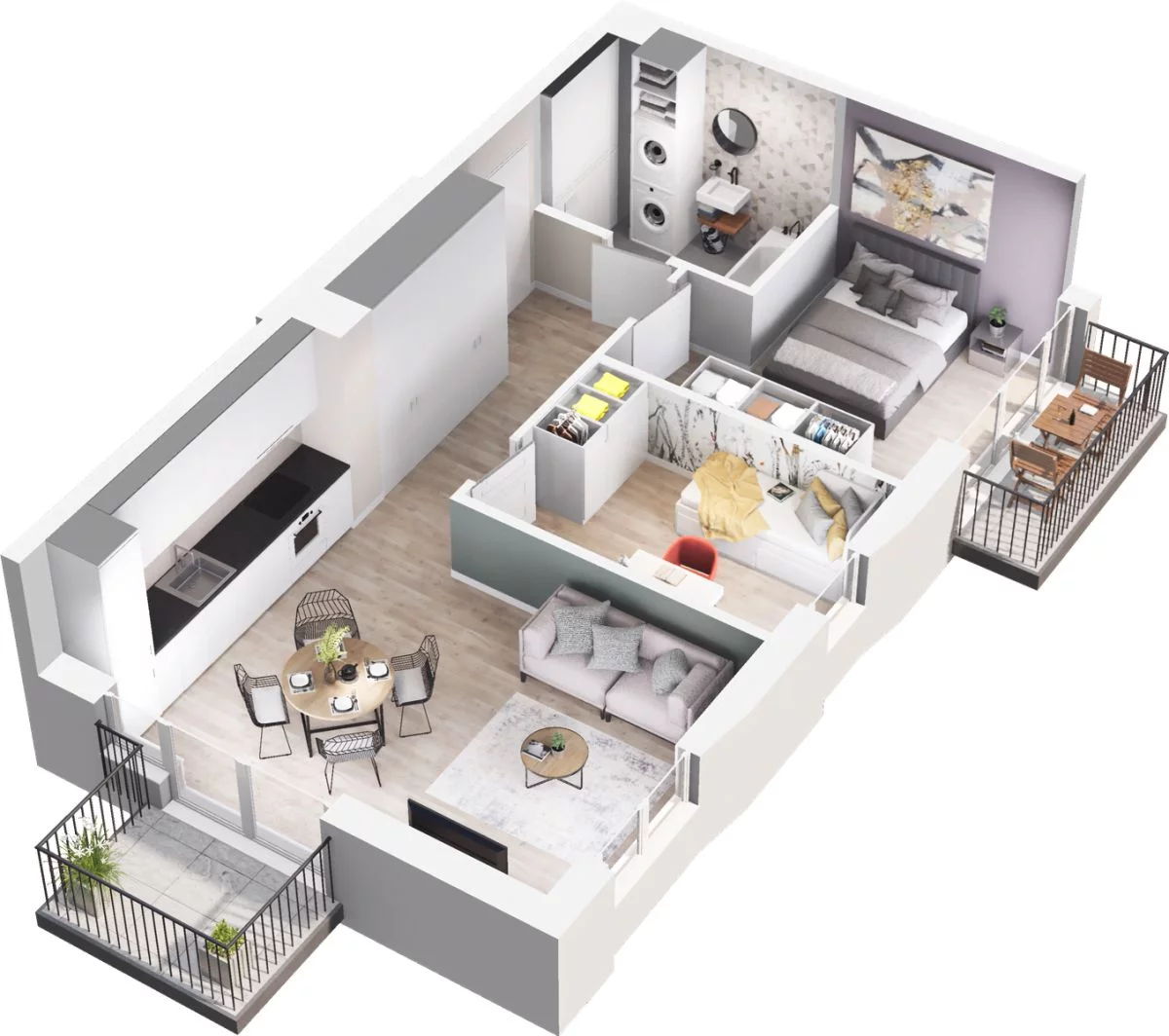 3 pokoje, mieszkanie 56,60 m², piętro 3, oferta nr W/1/25, Welocity Wiczlino, Gdynia, Chwarzno-Wiczlino, ul. Jana Kazimierza