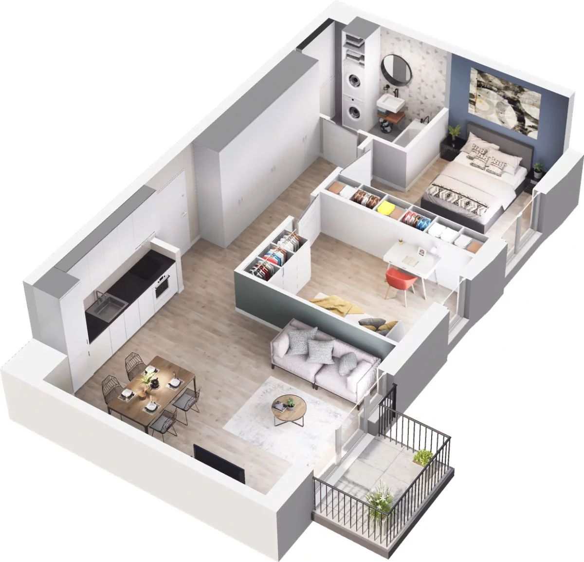 3 pokoje, mieszkanie 61,35 m², piętro 1, oferta nr W/2/14, Welocity Wiczlino, Gdynia, Chwarzno-Wiczlino, ul. Jana Kazimierza
