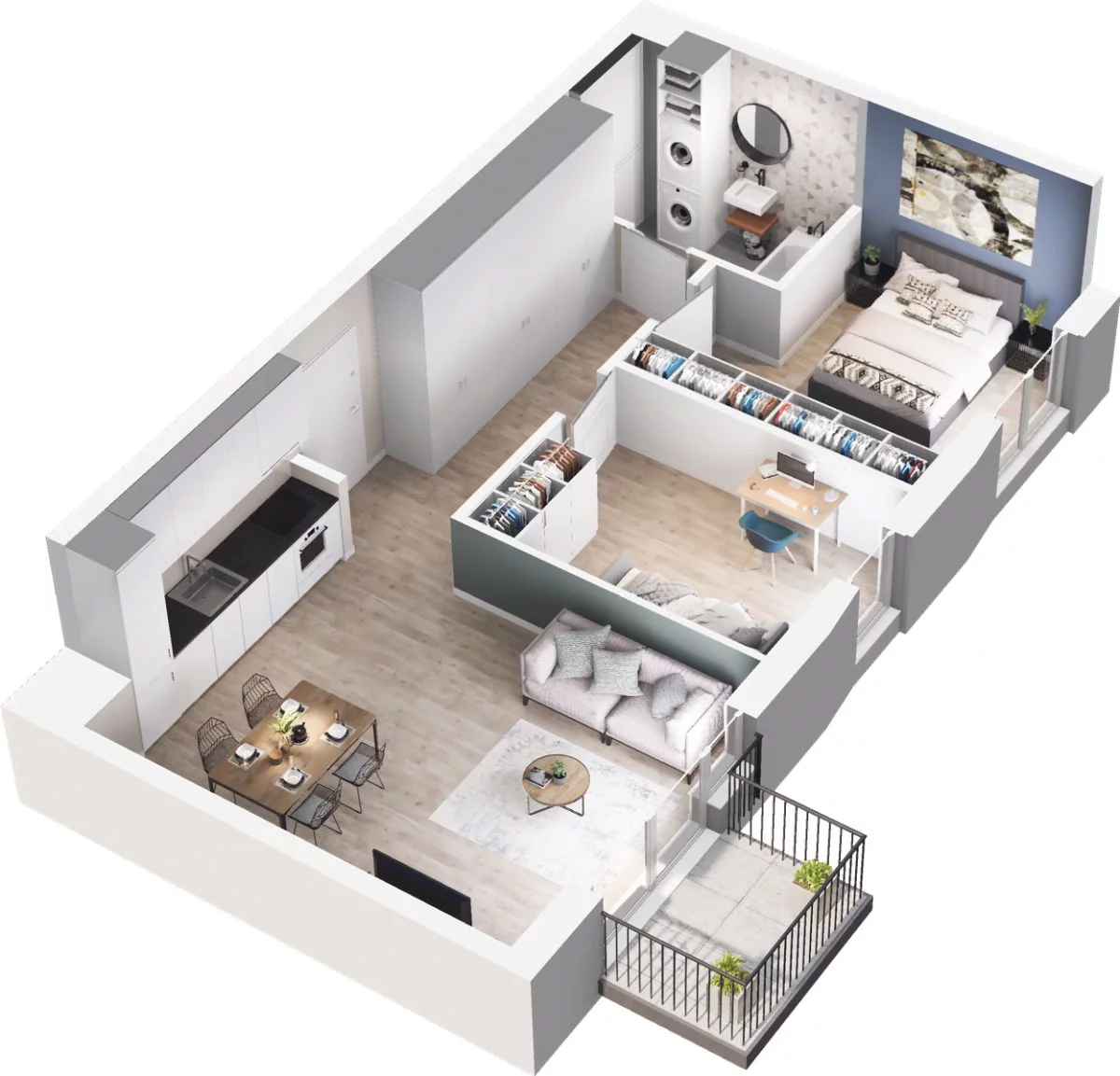 3 pokoje, mieszkanie 61,35 m², piętro 2, oferta nr W/2/24, Welocity Wiczlino, Gdynia, Chwarzno-Wiczlino, ul. Jana Kazimierza