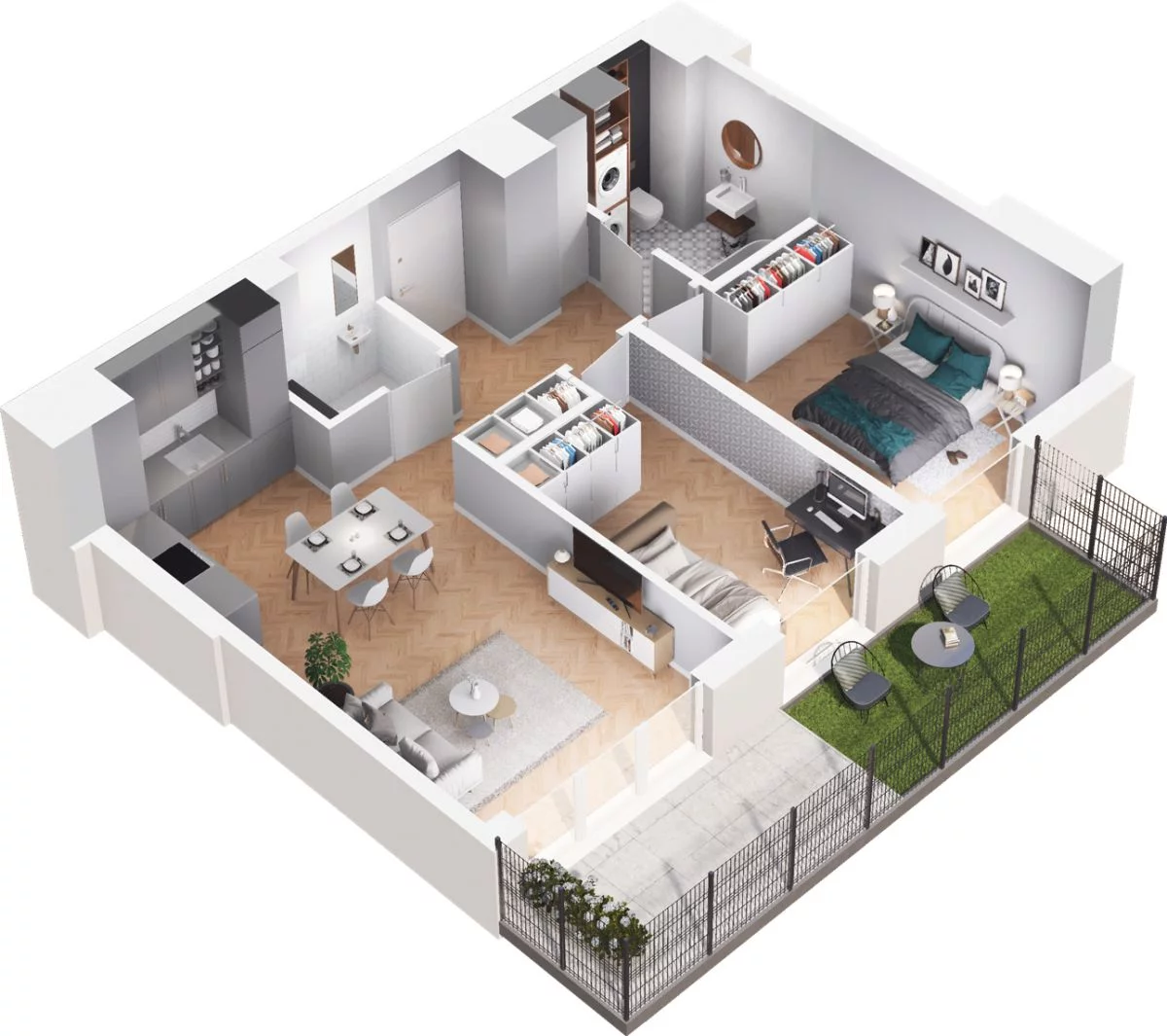 3 pokoje, mieszkanie 60,17 m², parter, oferta nr WO/O18/6, Wiszące Ogrody, Gdańsk, Jasień, Kiełpinek, ul. Przytulna