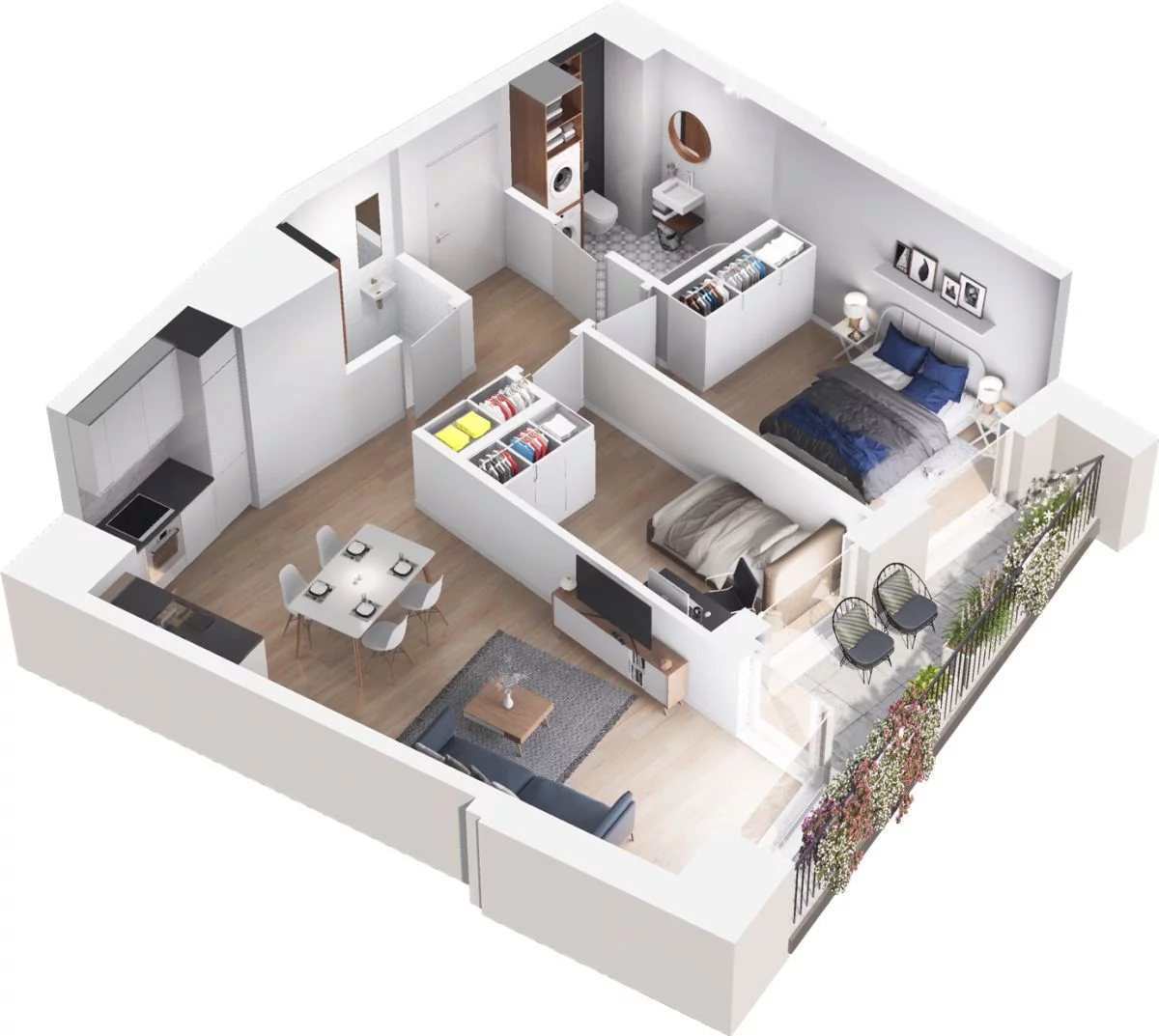3 pokoje, mieszkanie 58,54 m², piętro 3, oferta nr WO/O18/34, Wiszące Ogrody, Gdańsk, Jasień, Kiełpinek, ul. Przytulna