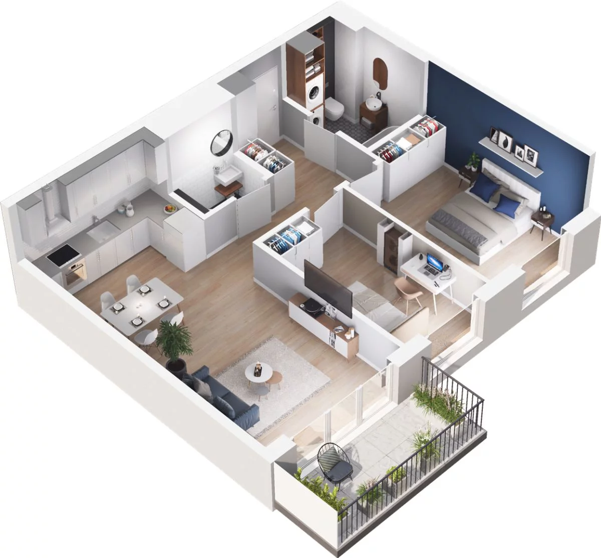 3 pokoje, mieszkanie 60,56 m², piętro 1, oferta nr WO/O16/15, Wiszące Ogrody, Gdańsk, Jasień, Kiełpinek, ul. Przytulna