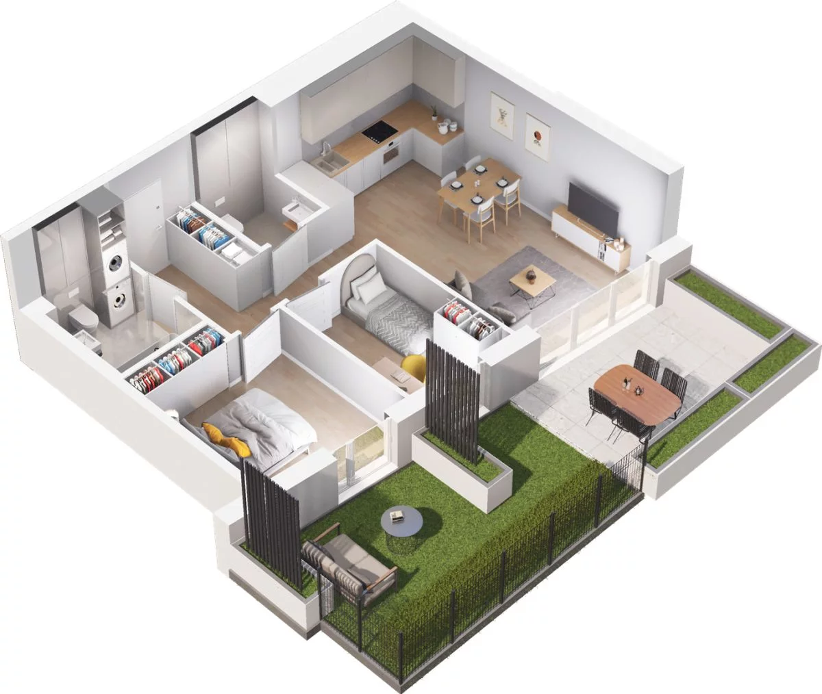 3 pokoje, mieszkanie 57,18 m², parter, oferta nr WO/T/13/1, Wiszące Ogrody, Gdańsk, Jasień, Kiełpinek, ul. Przytulna