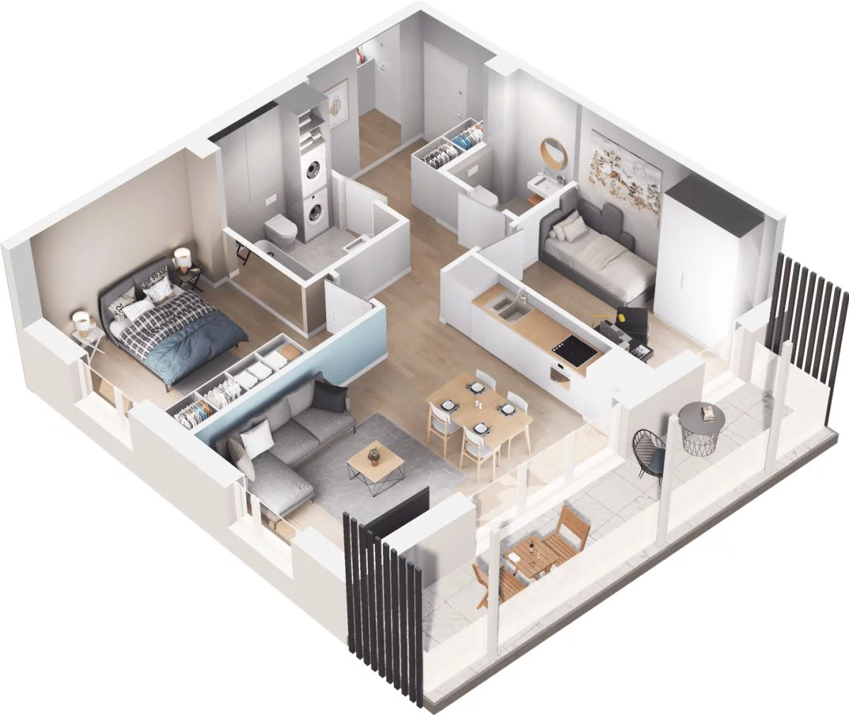 3 pokoje, mieszkanie 59,74 m², piętro 2, oferta nr WO/T/13/27, Wiszące Ogrody, Gdańsk, Jasień, Kiełpinek, ul. Przytulna