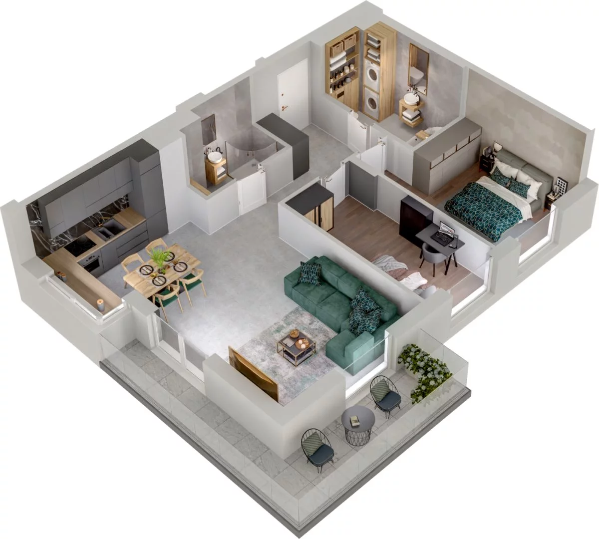 3 pokoje, mieszkanie 65,92 m², piętro 3, oferta nr WO/P31/48, Wiszące Ogrody, Gdańsk, Jasień, Kiełpinek, ul. Przytulna