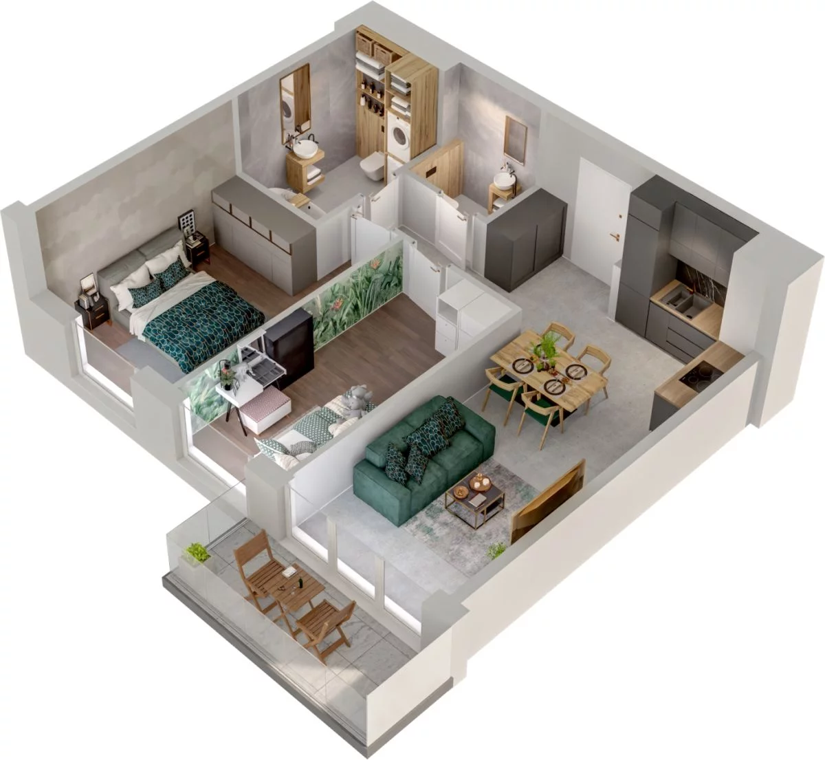 3 pokoje, mieszkanie 55,69 m², piętro 4, oferta nr WO/P31/58, Wiszące Ogrody, Gdańsk, Jasień, Kiełpinek, ul. Przytulna