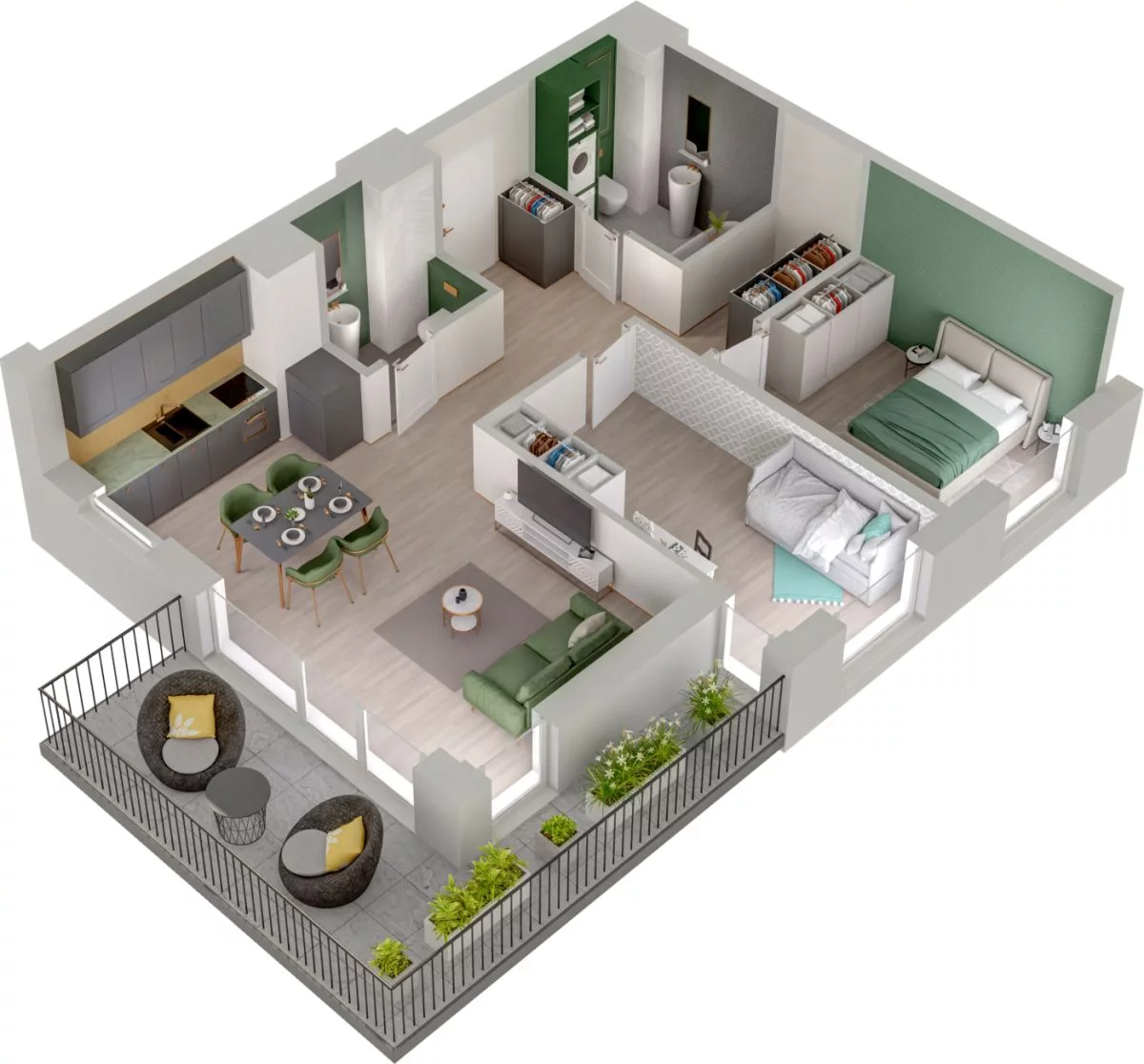 3 pokoje, mieszkanie 66,65 m², piętro 2, oferta nr WO/P3/29, Wiszące Ogrody, Gdańsk, Jasień, Kiełpinek, ul. Przytulna