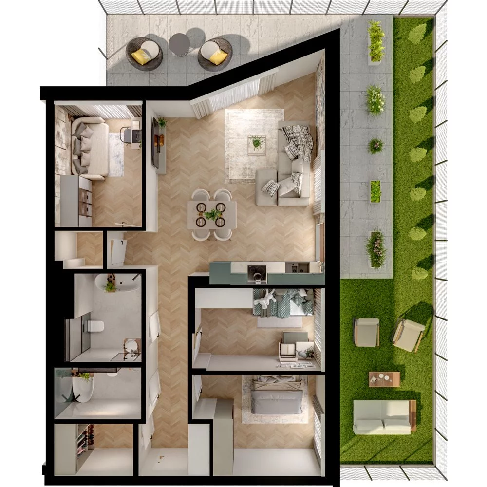 4 pokoje, mieszkanie 83,95 m², piętro 1, oferta nr WL/D33/5, Wiczlino Lyceum, Gdynia, Chwarzno-Wiczlino, Wiczlino, ul. Danusi 31 