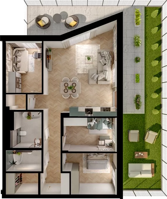 4 pokoje, mieszkanie 83,95 m², piętro 1, oferta nr WL/D33/5, Wiczlino Lyceum, Gdynia, Chwarzno-Wiczlino, Wiczlino, ul. Danusi 31 