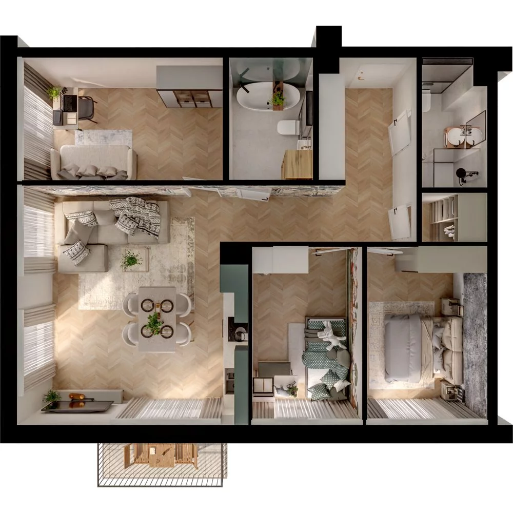 4 pokoje, mieszkanie 76,43 m², piętro 1, oferta nr WL/D33/11, Wiczlino Lyceum, Gdynia, Chwarzno-Wiczlino, Wiczlino, ul. Danusi 31 