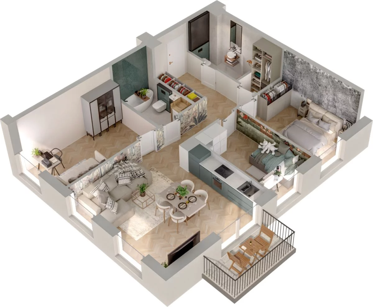 4 pokoje, mieszkanie 76,43 m², piętro 1, oferta nr WL/D33/11, Wiczlino Lyceum, Gdynia, Chwarzno-Wiczlino, Wiczlino, ul. Danusi 31 