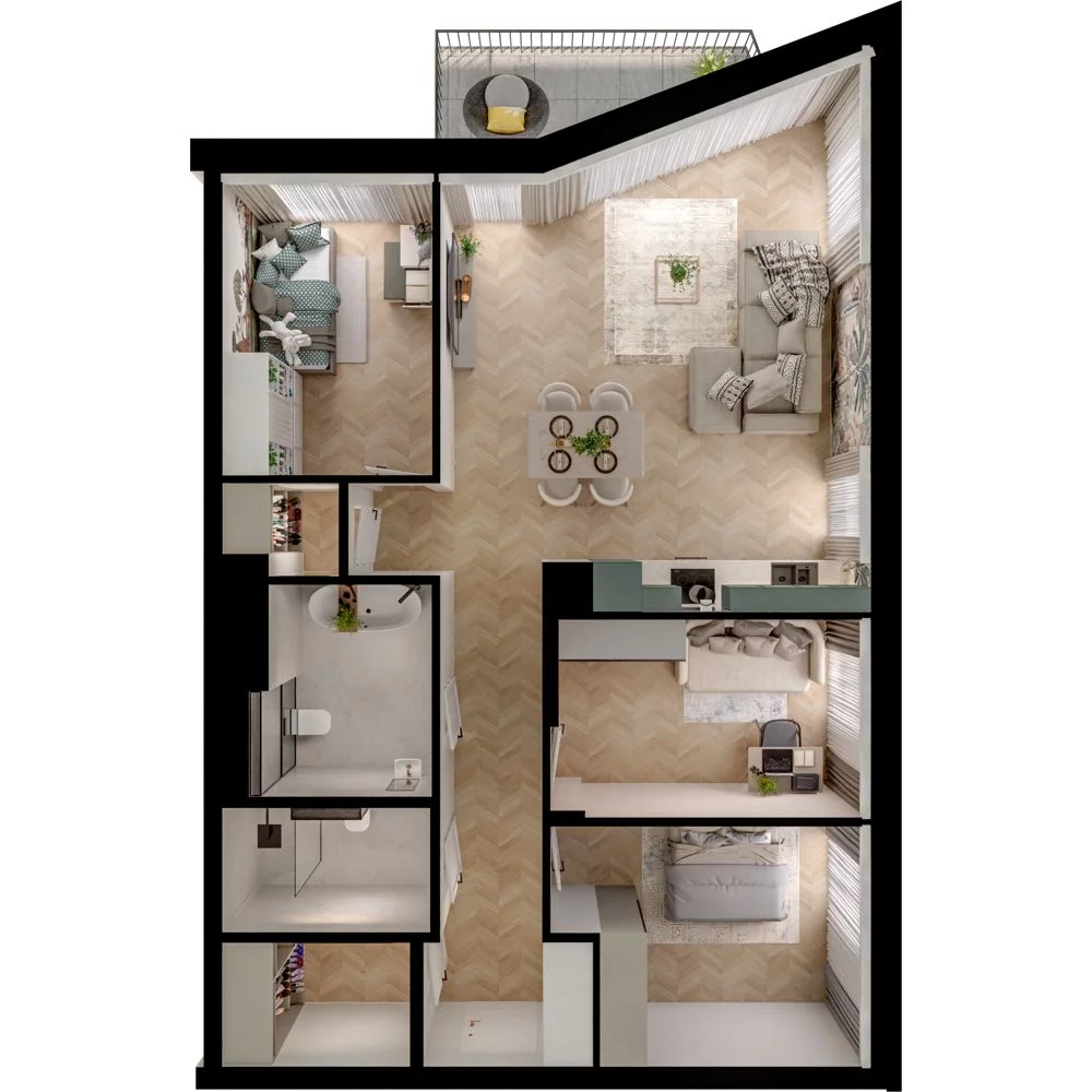 4 pokoje, mieszkanie 83,67 m², piętro 2, oferta nr WL/D33/16, Wiczlino Lyceum, Gdynia, Chwarzno-Wiczlino, Wiczlino, ul. Danusi 31 