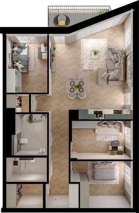 4 pokoje, mieszkanie 83,67 m², piętro 2, oferta nr WL/D33/16, Wiczlino Lyceum, Gdynia, Chwarzno-Wiczlino, Wiczlino, ul. Danusi 31 