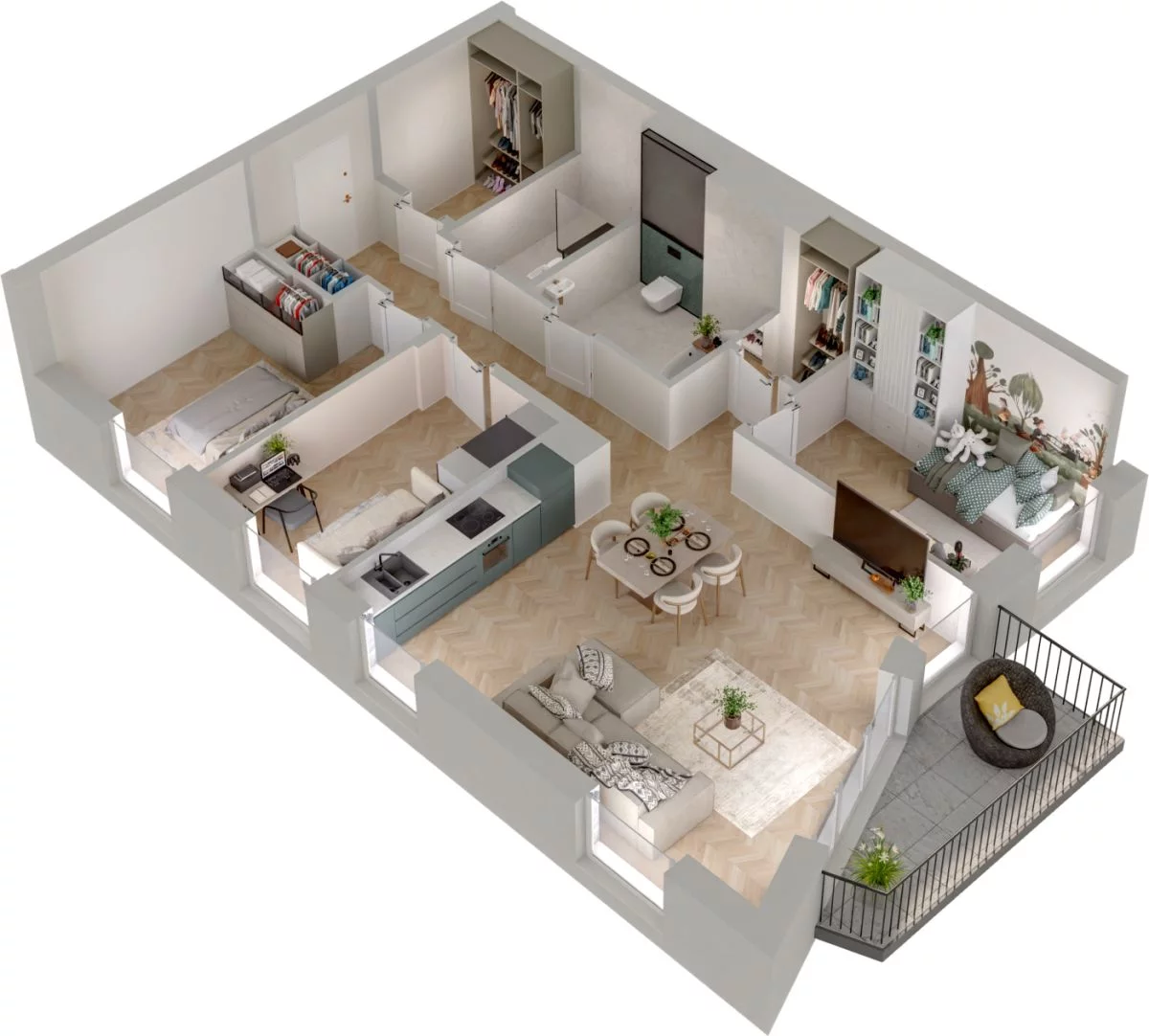 4 pokoje, mieszkanie 83,67 m², piętro 2, oferta nr WL/D33/16, Wiczlino Lyceum, Gdynia, Chwarzno-Wiczlino, Wiczlino, ul. Danusi 31 