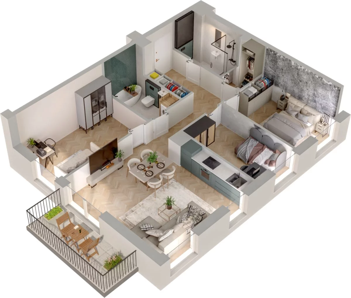 4 pokoje, mieszkanie 75,87 m², piętro 2, oferta nr WL/D33/22, Wiczlino Lyceum, Gdynia, Chwarzno-Wiczlino, Wiczlino, ul. Danusi 31 
