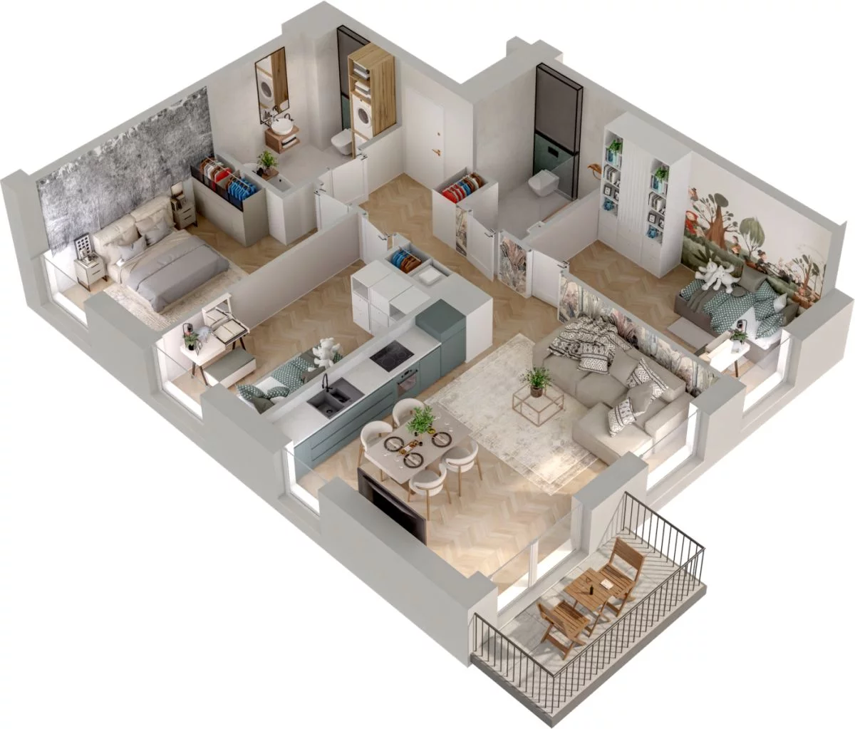 4 pokoje, mieszkanie 74,28 m², piętro 2, oferta nr WL/D33/23, Wiczlino Lyceum, Gdynia, Chwarzno-Wiczlino, Wiczlino, ul. Danusi 31 